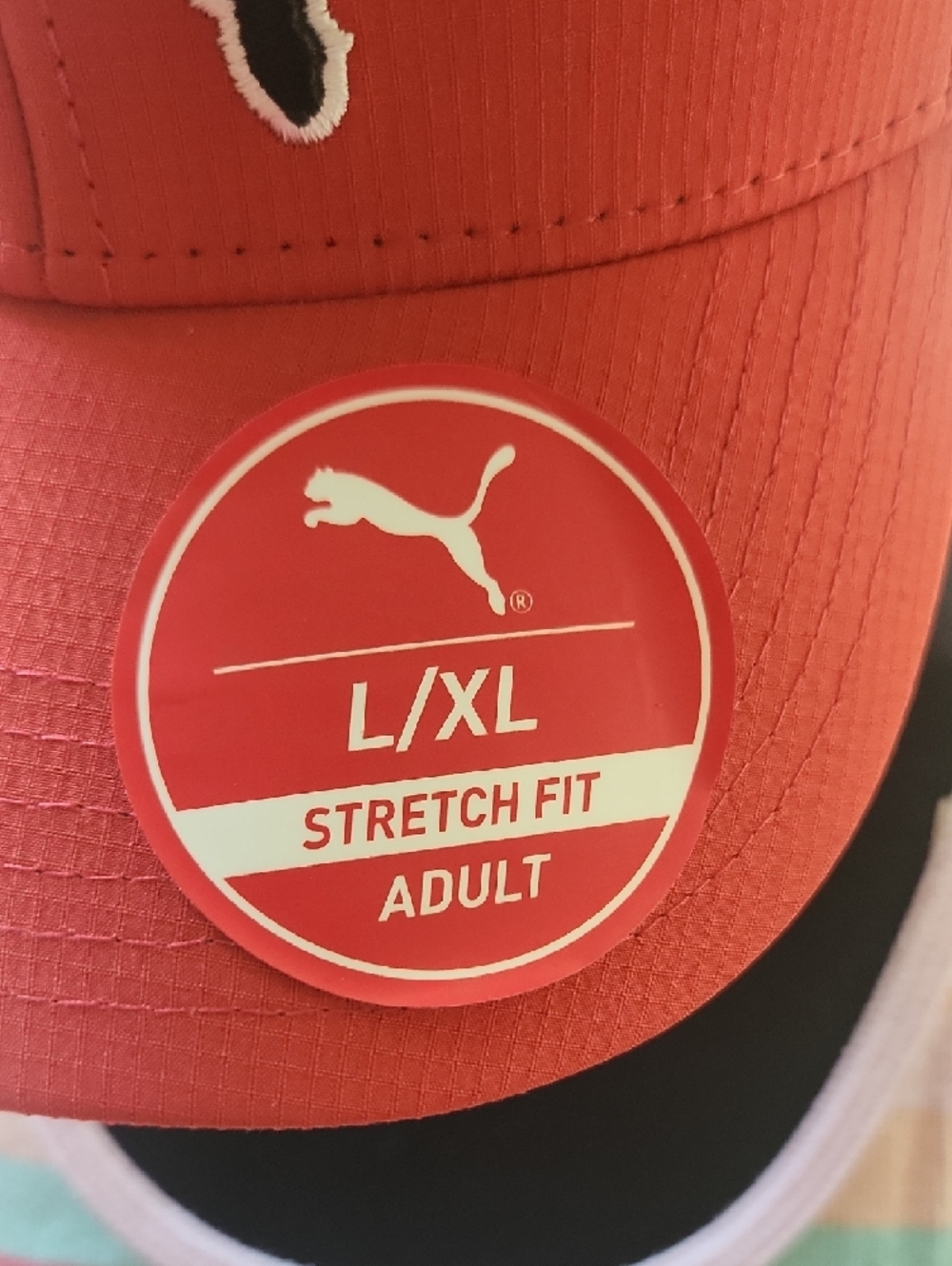 Puma Red Baseball Cap with Black Puma Logo - Picture 2 of 3